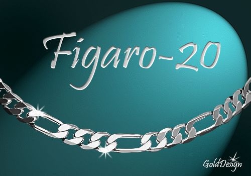Figaro 20 - náramek stříbřený